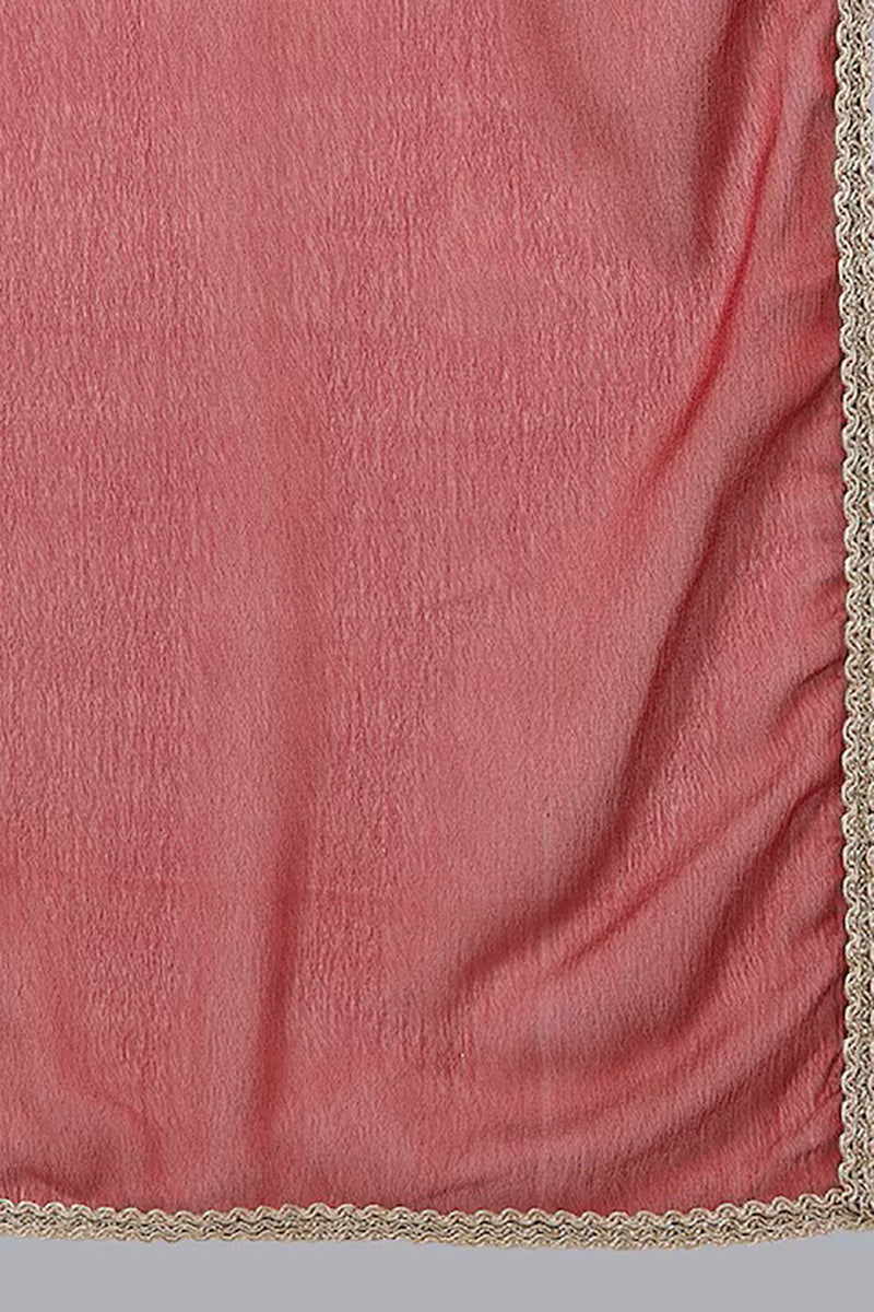 Maroon Silk Blend Solid Straight Suit Set PKSKD1811
