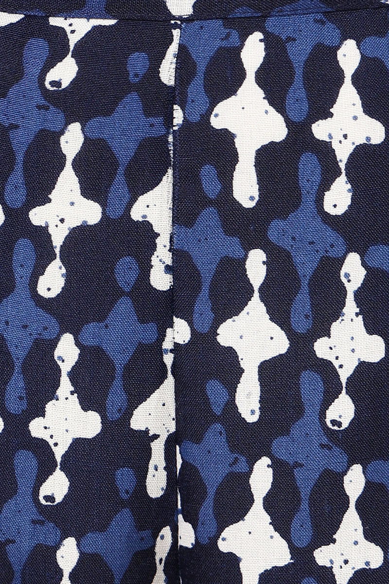 Off White Cotton Printed Straight Kurta Set VKSET1425