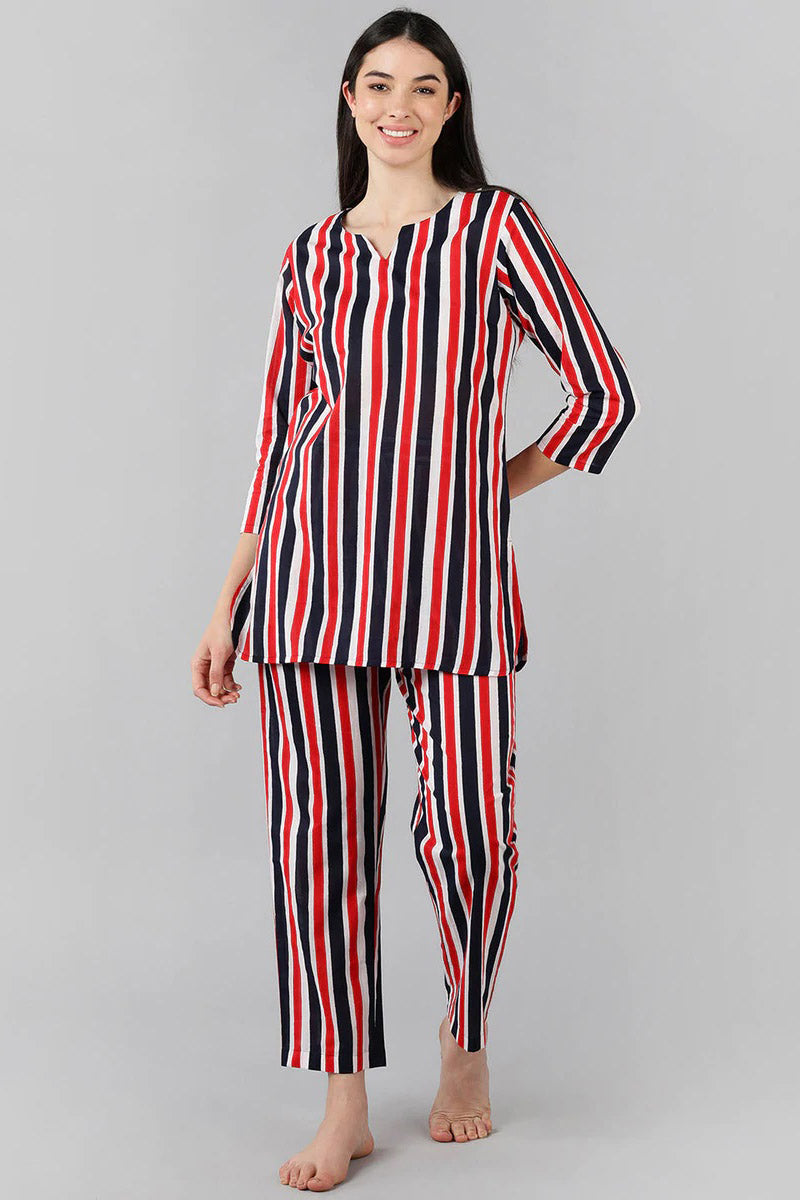 Ahika Women White Striped Printed Top