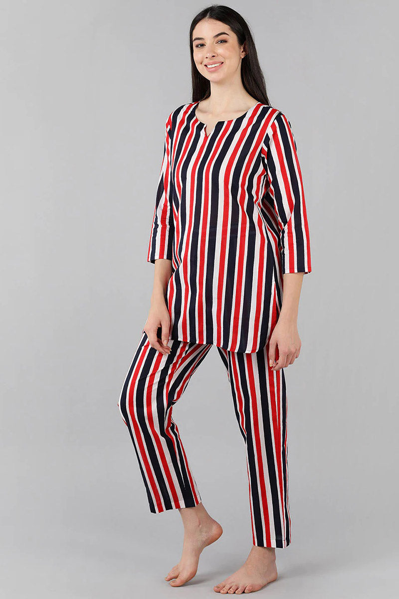Ahika Women White Striped Printed Top