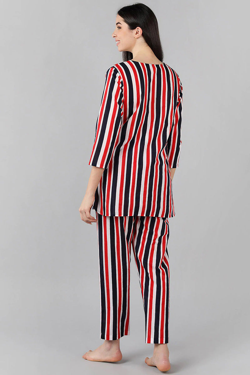 Ahika Women White Striped Printed Top
