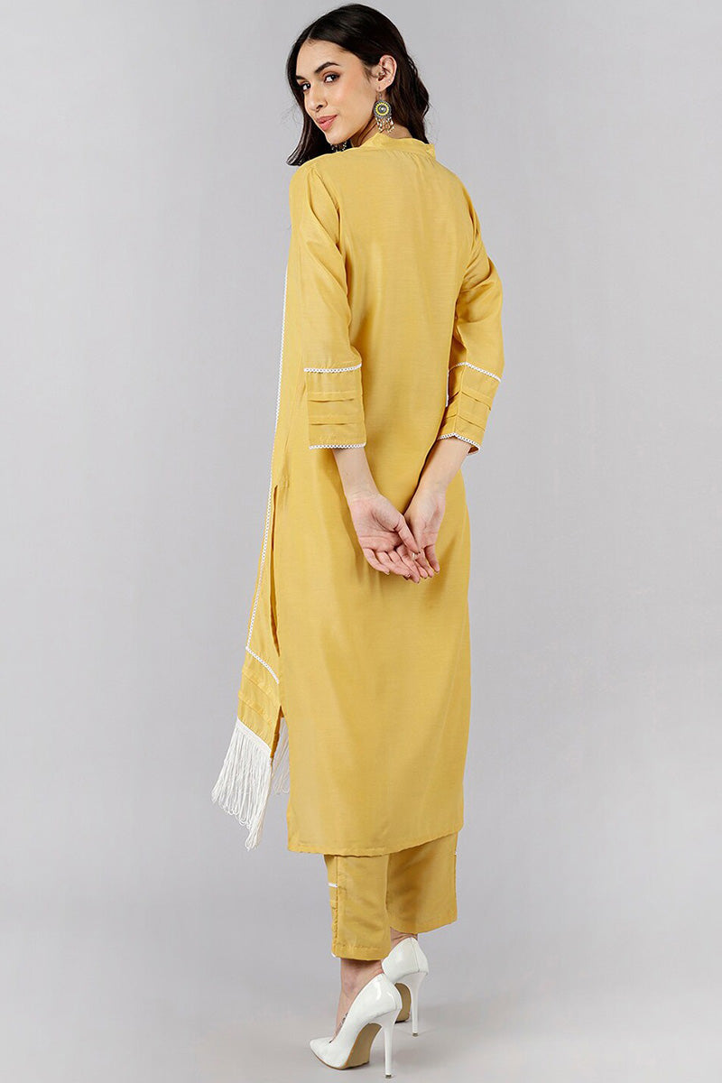 AHIKA Women Solid Kurta with Trousers
