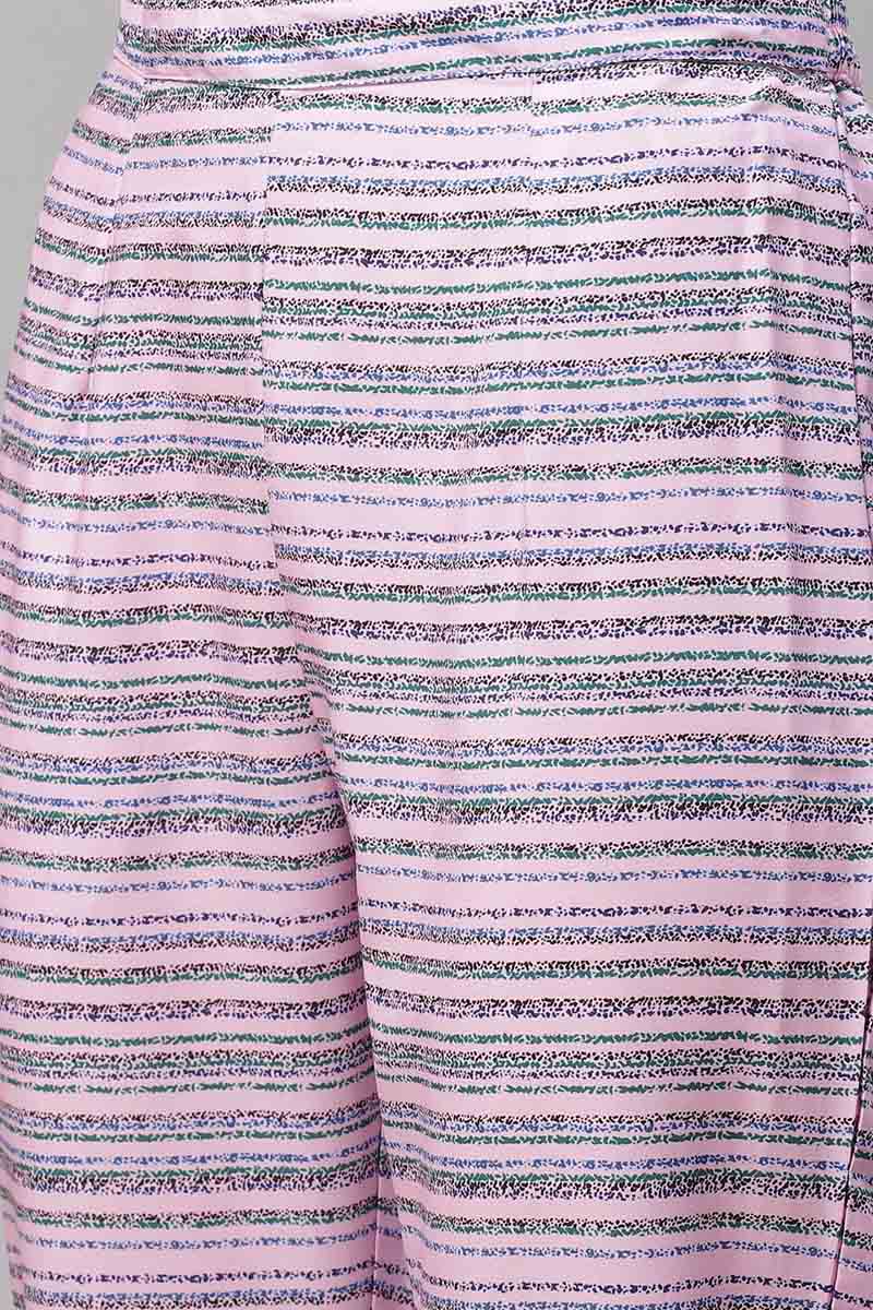 AHIKA Women Pink Floral Printed Regular Kurta with Palazzos Dupatta