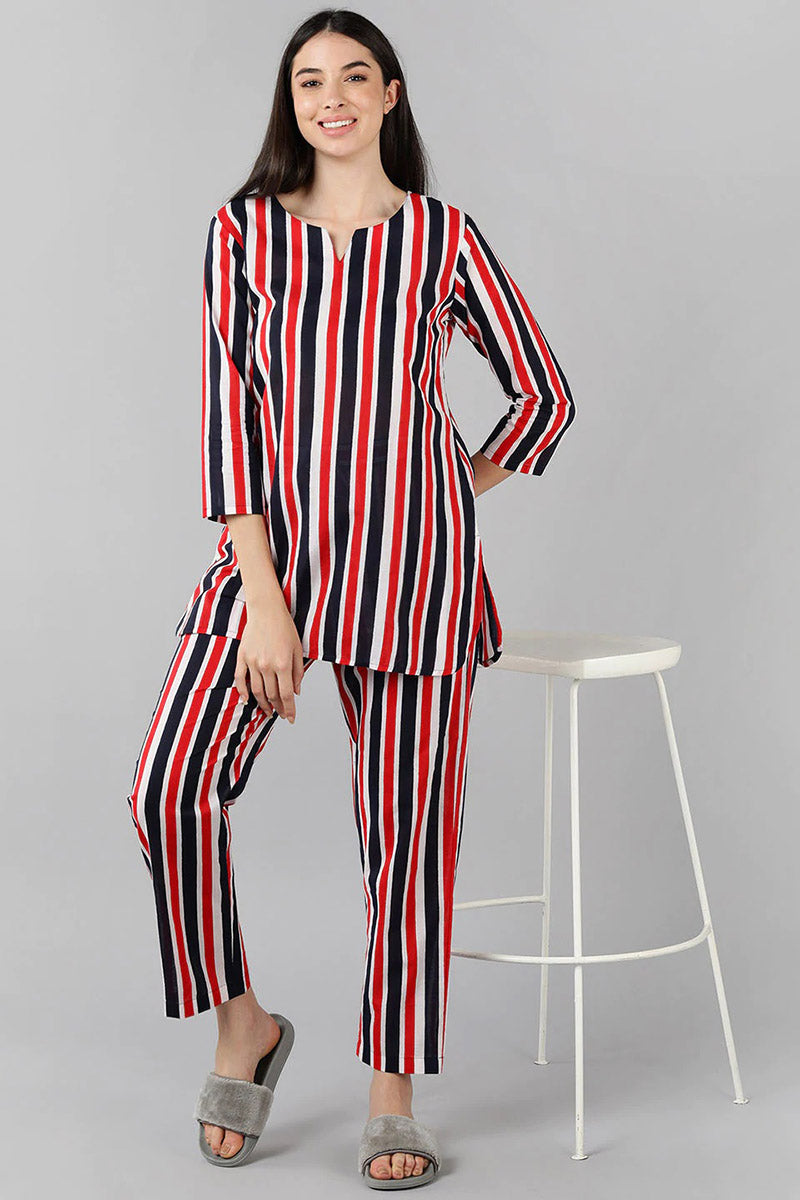 Ahika Women White Striped Printed Top