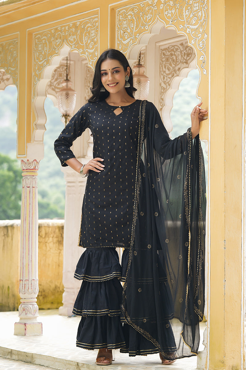 Sharara dress outlet black