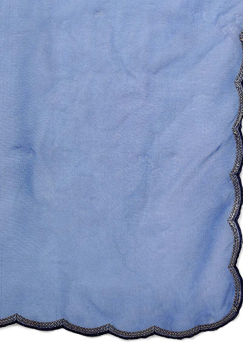 Ahika Women Navy Blue Silk Blend Yoke Design Solid Kurta Trousers With Dupatta 