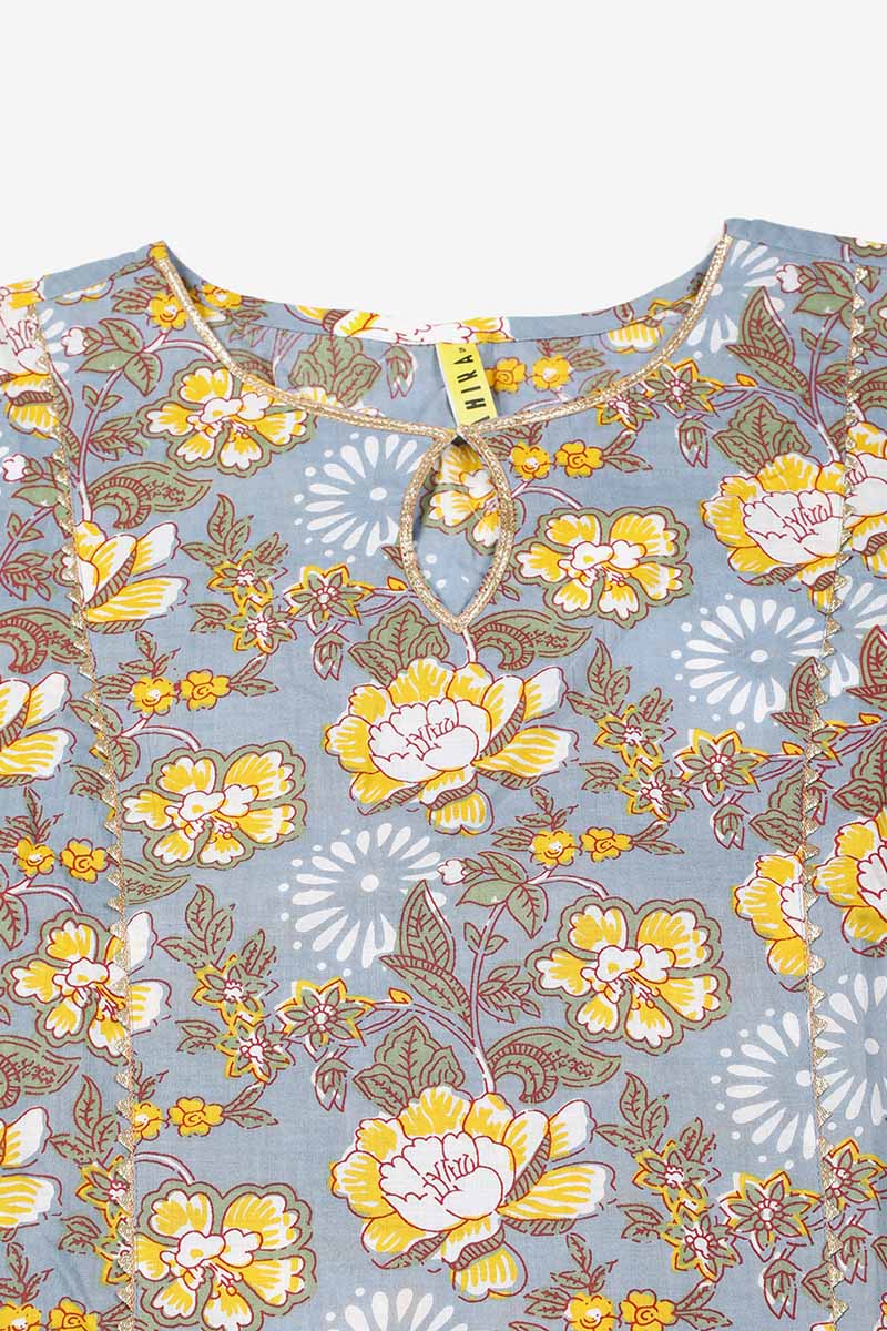 Grey Cotton Straight Kurta VCK8600