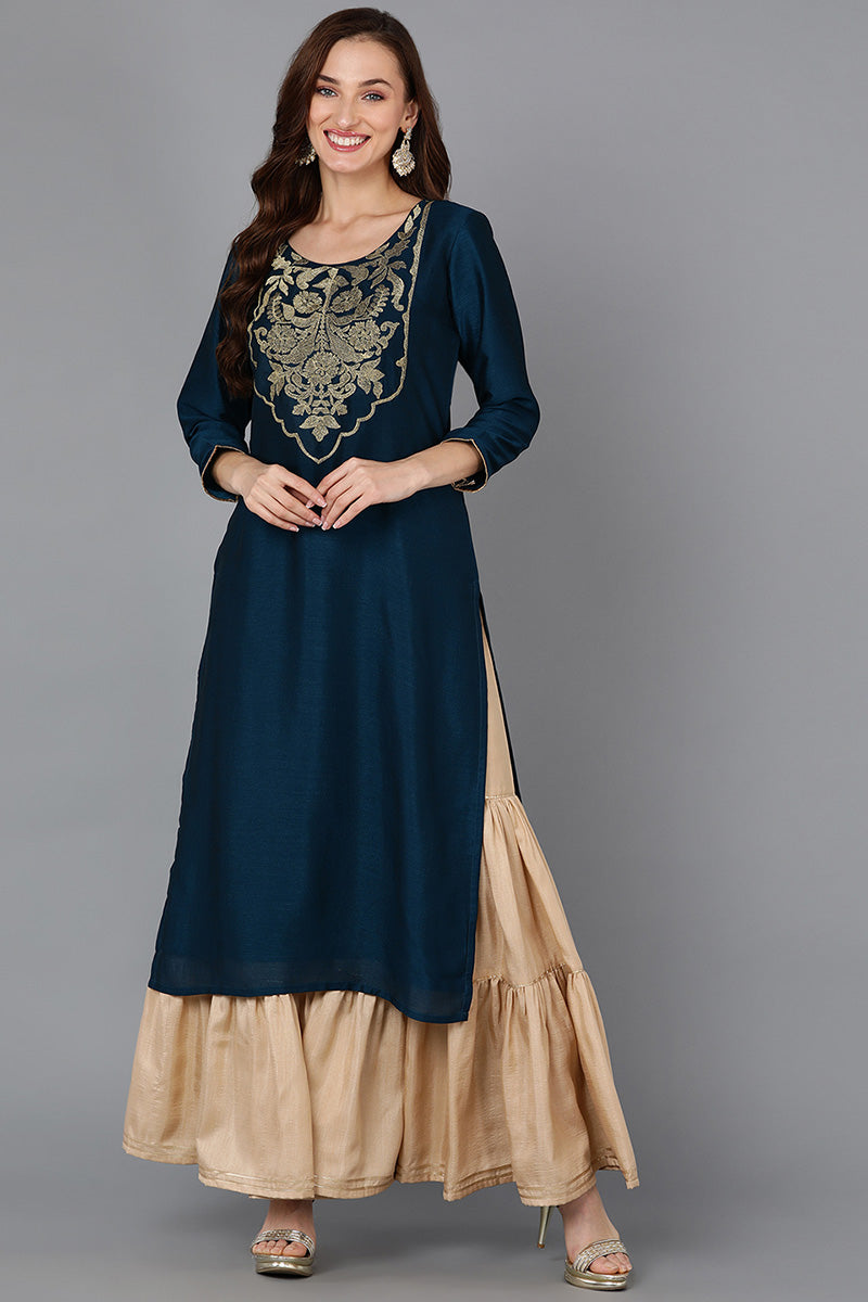 Ahika Floral Yoke Design Kurta VCK9132