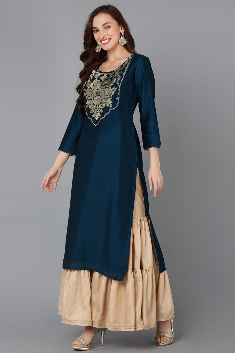 Ahika Floral Yoke Design Kurta VCK9132