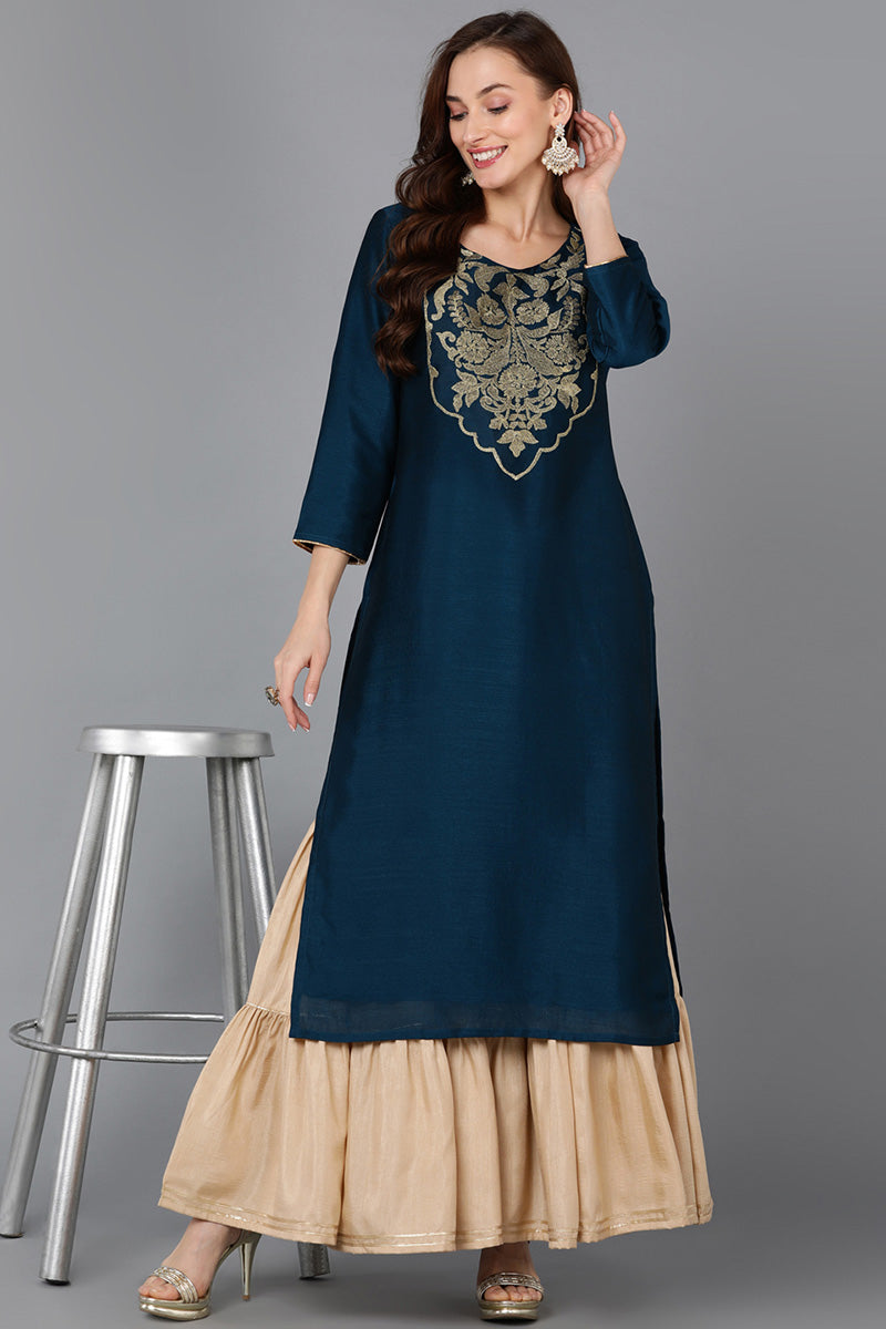 Ahika Floral Yoke Design Kurta VCK9132