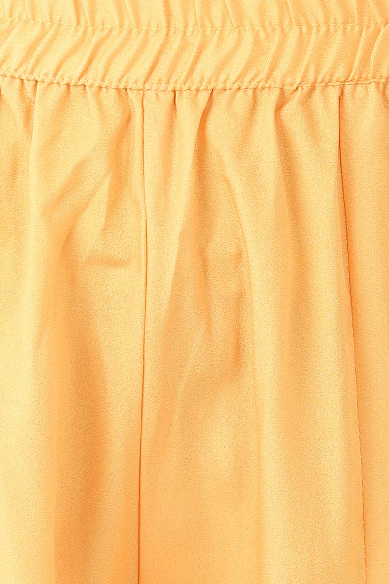 Yellow Crepe Bandhani Printed Straight Kurta Palazzo Set PKSET1003E
