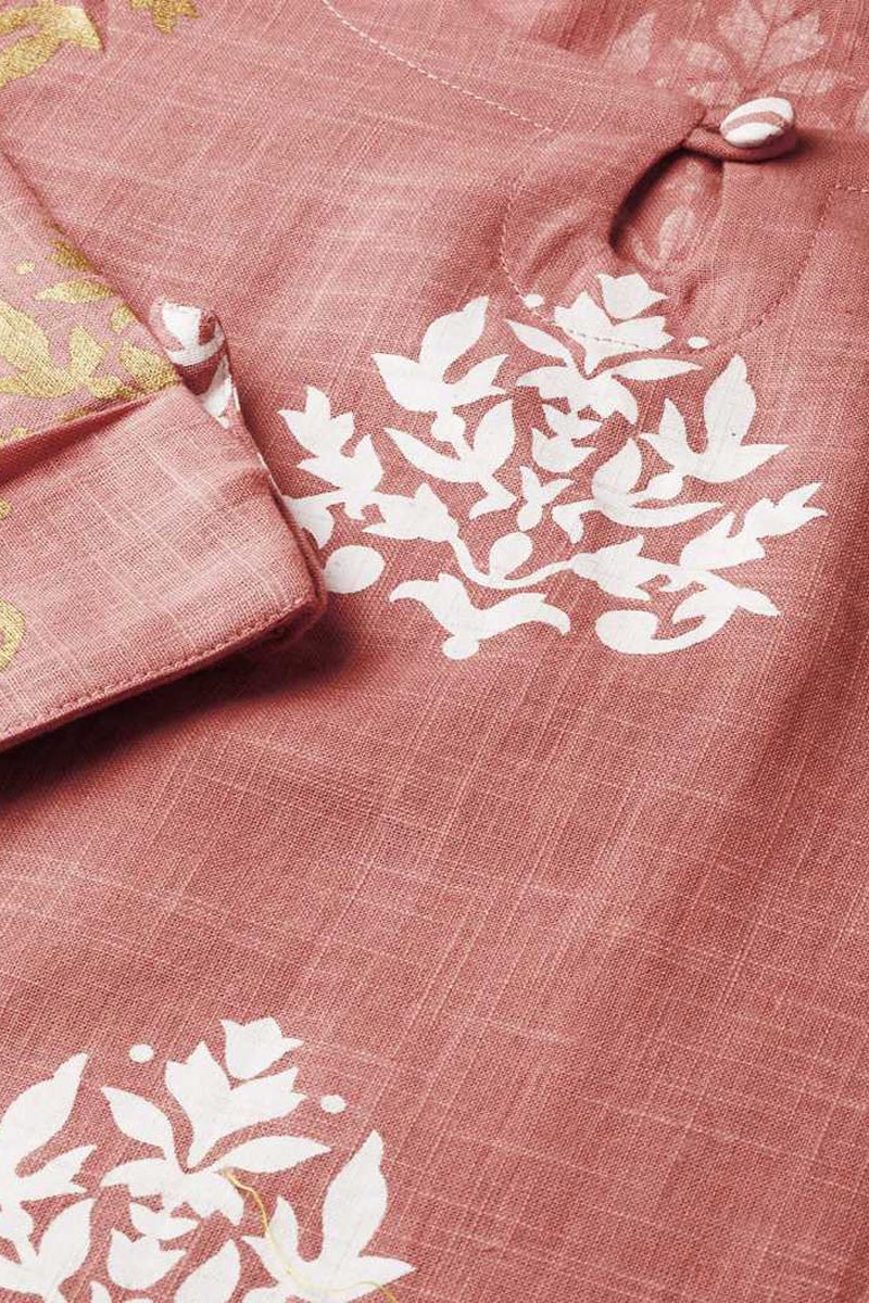 Women Pink Color Printed Daily Wear Kurti VCK1318