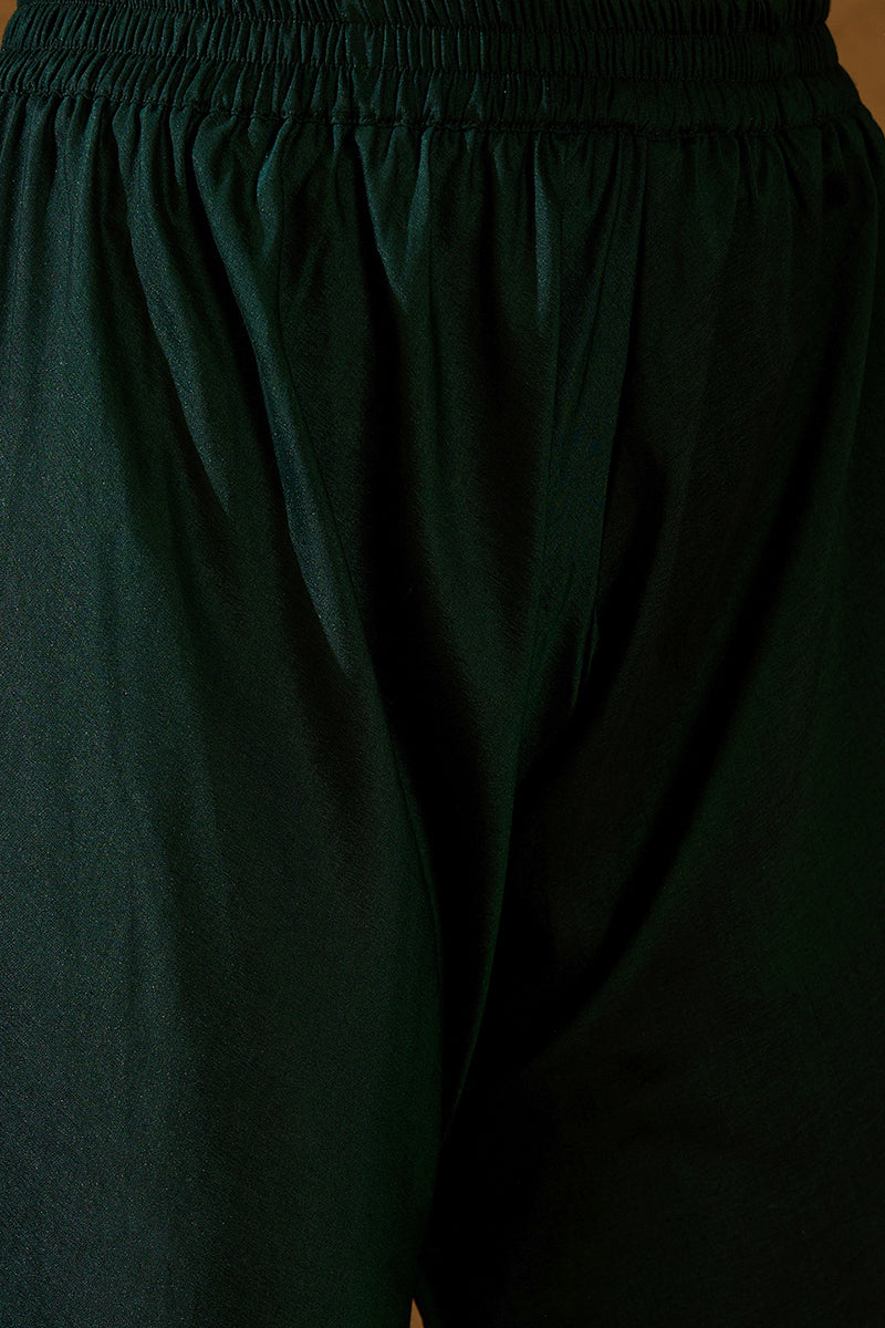 Green Silk Blend Woven Design Anarkali Suit Set PKSKD2051