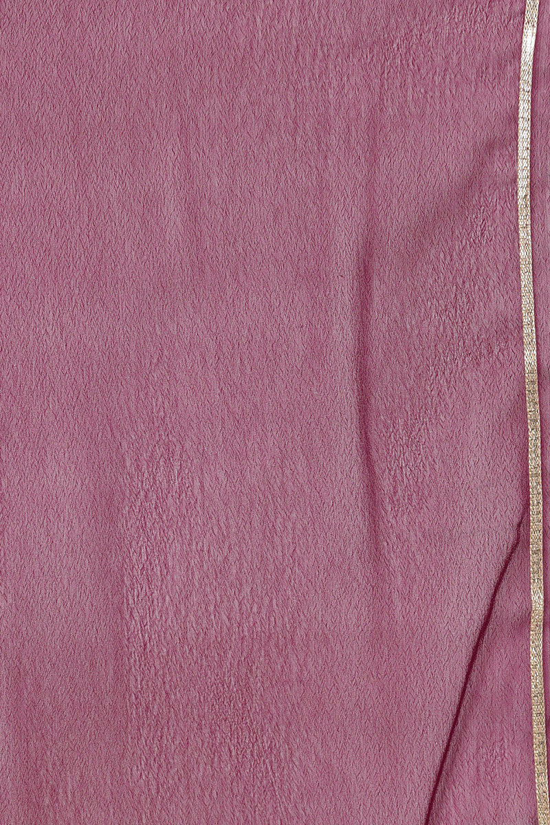 Silk Blend Burgundy Embroidered Straight Kurta Pant With Dupatta PKSKD1771