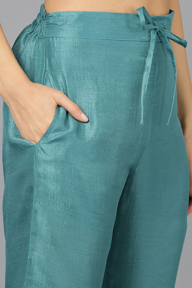 Blue Straight Kurta Pant With Dupatta PKSKD1921