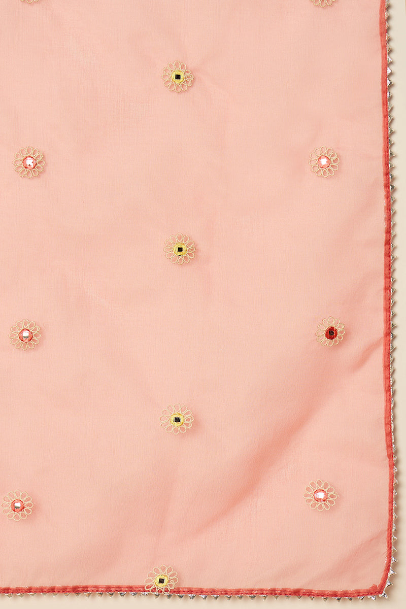 Pink Silk Blend Solid Yoke Design Anarkali Suit Set PKSKD2124