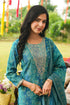 Blue Viscose Rayon Solid Embroidered Straight Kurta Trousers With Dupatta PKSKD3057