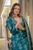 Blue Viscose Rayon Ikat Printed Straight Kurta Trousers With Dupatta PKSKD3150