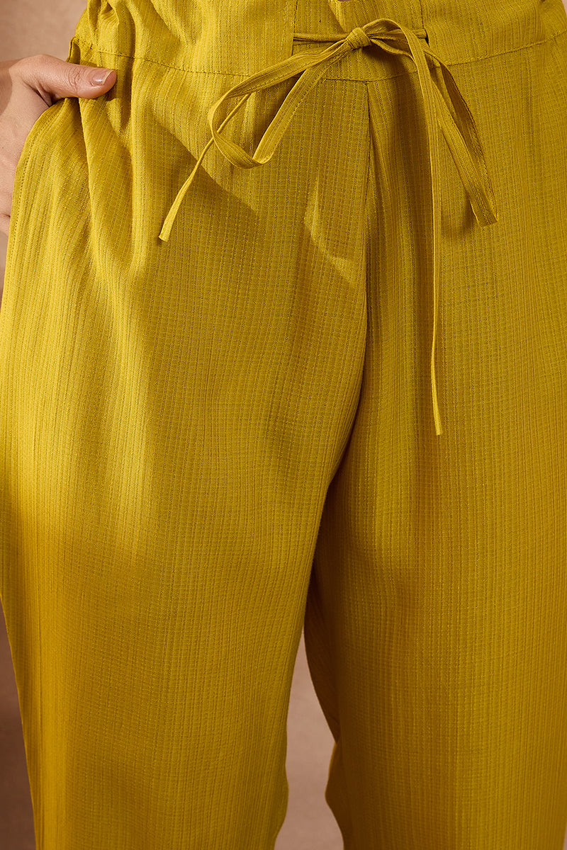 Yellow Polyester Floral Printed Straight Kurta Trousers With Dupatta PKSKD3204