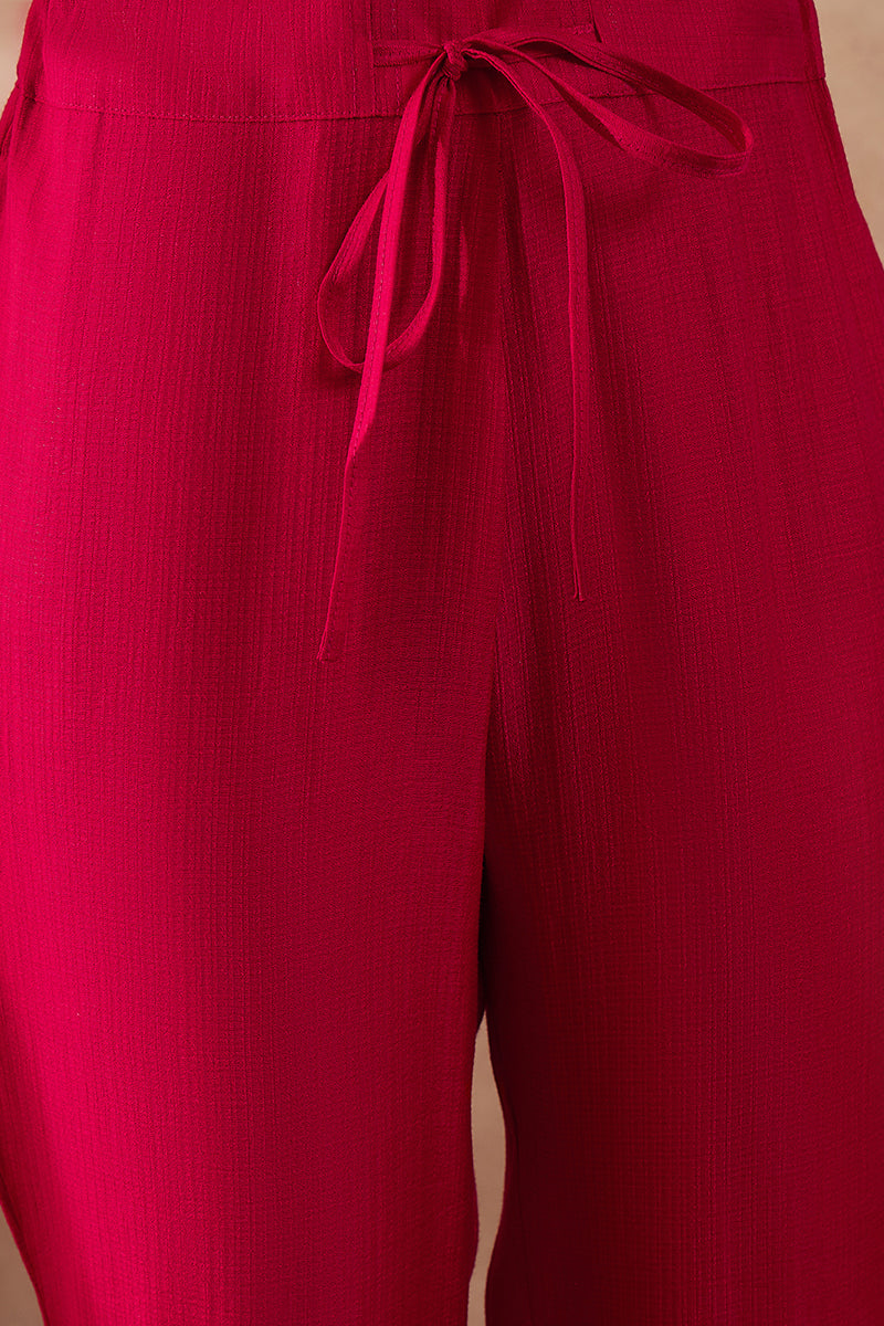 Pink Polyester Floral Printed Straight Kurta Trousers With Dupatta PKSKD3205