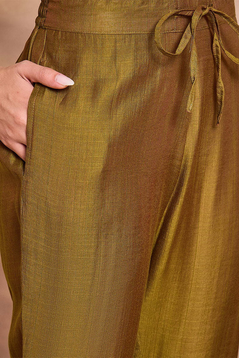 Green Floral Printed Kurta With Trousers And Dupatta PKSKD3227