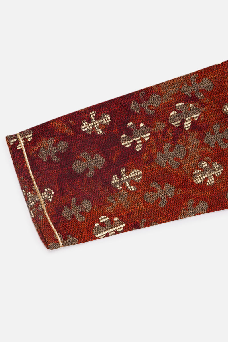 Plus Size Orange Viscose Rayon Embroidered Kurta VCK9522