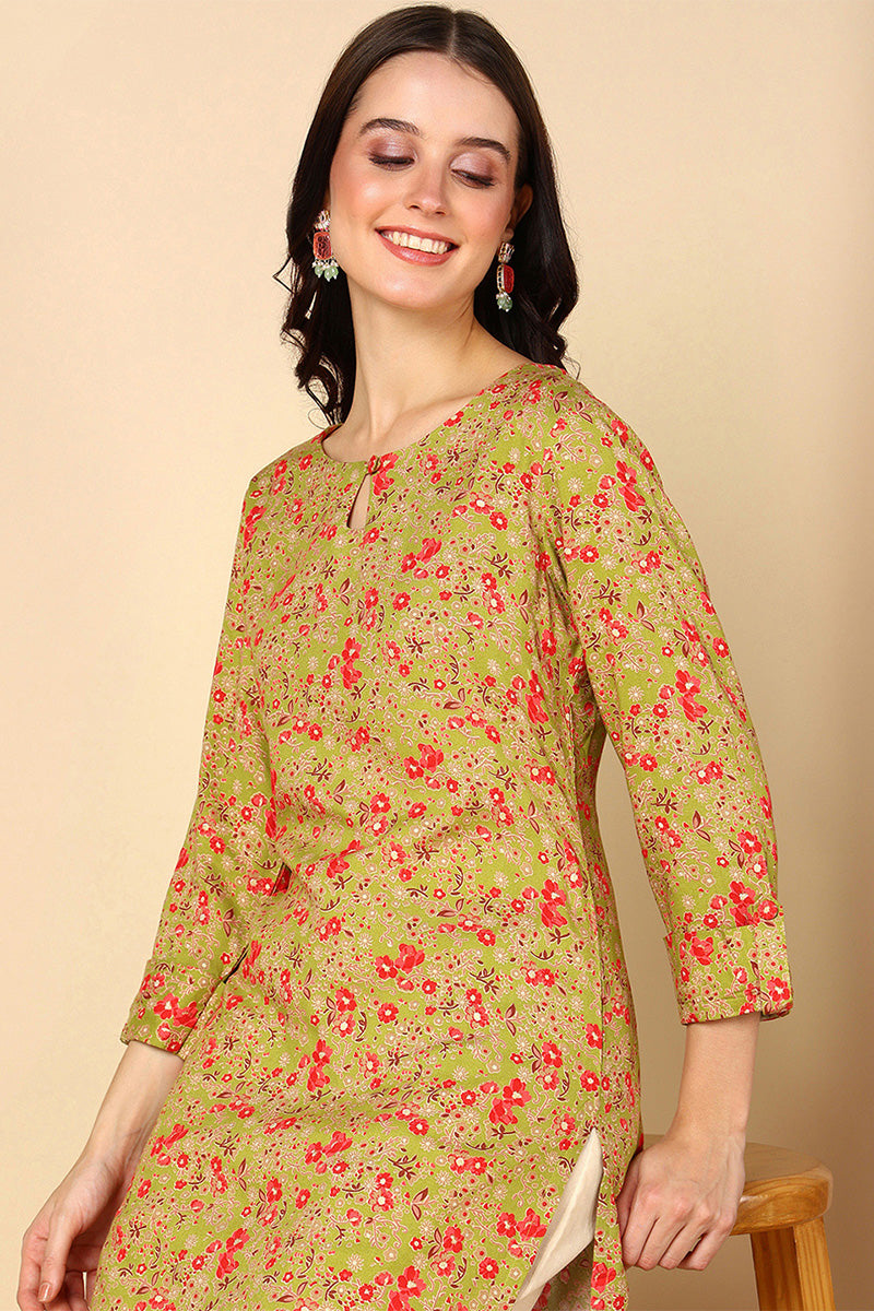 Plus Size Mustard Yellow Viscose Rayon Ethnic Motifs Straight Kurta VCK9559