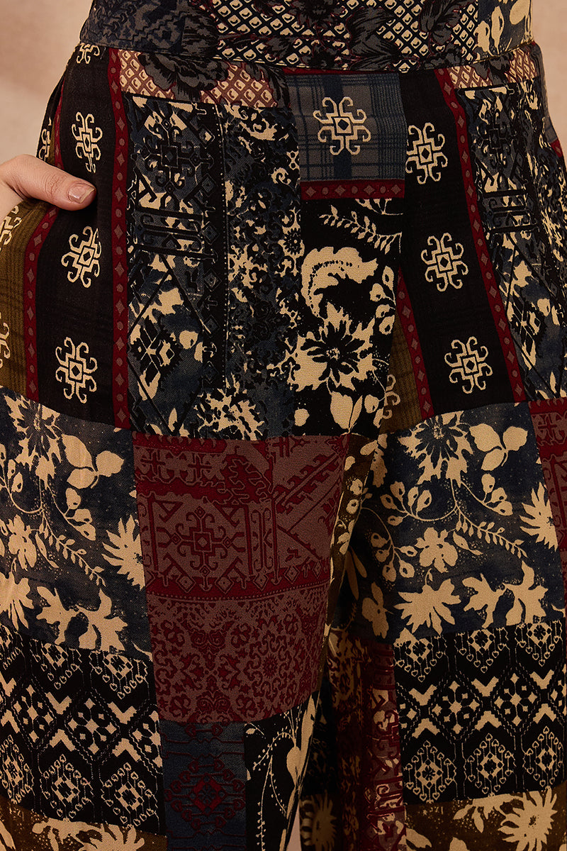 Multi Viscose Rayon Printed Straight Coord Sets VCORD1198