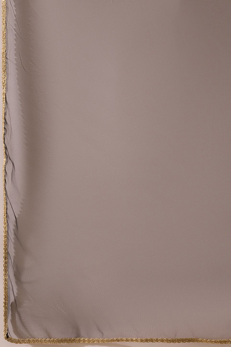 Black Silk Blend Embroidered Kurta Pant With Dupatta VKSKD1755