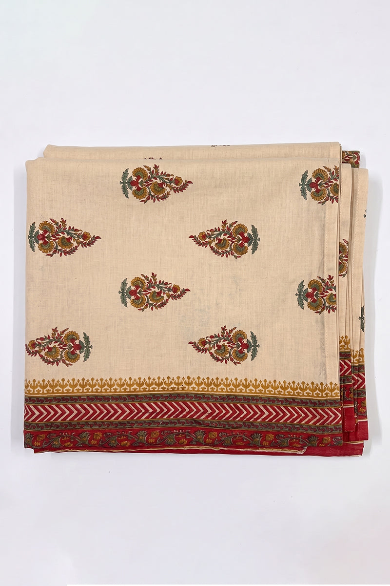 Ahika Women's Beige Floral Printed Dupatta WDPT1005