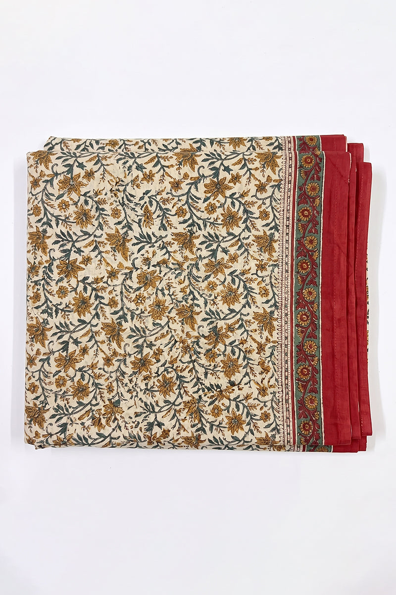 Ahika Women's Beige Floral Printed Dupatta WDPT1006