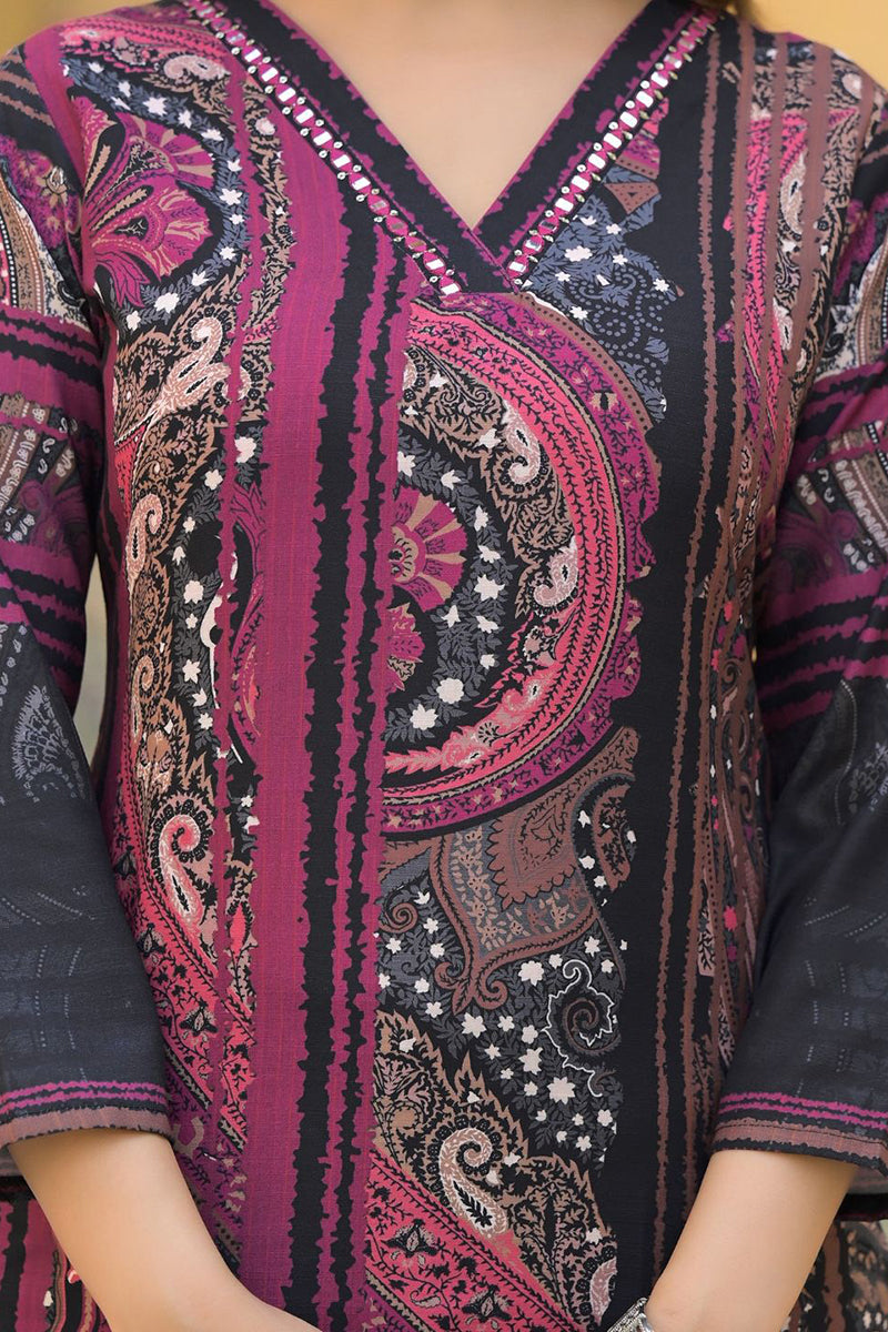 Black Rayon Blend Abstract Printed Straight Kurta Trouser With Dupatta SKSKD3080