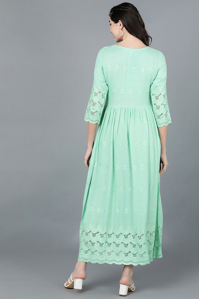 Aks maxi 2024 dress sea green