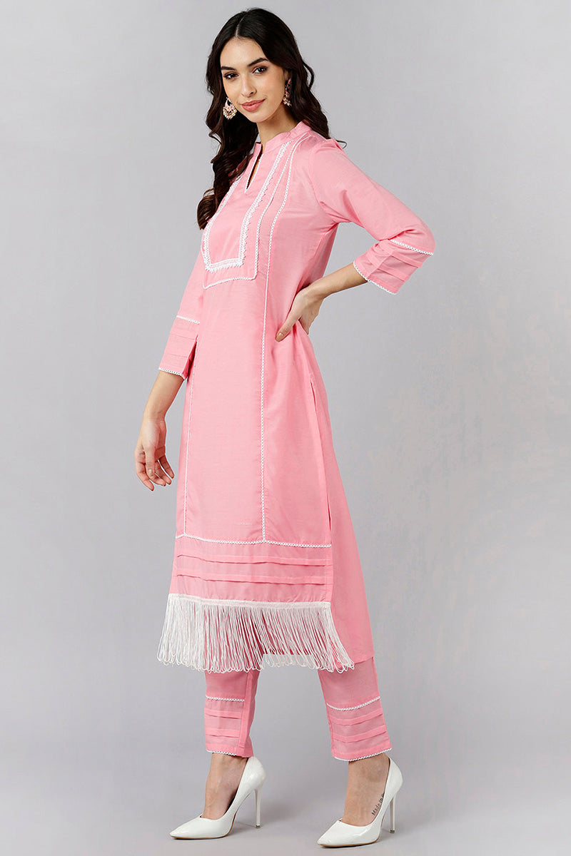 AHIKA Women Solid Kurta with Trousers