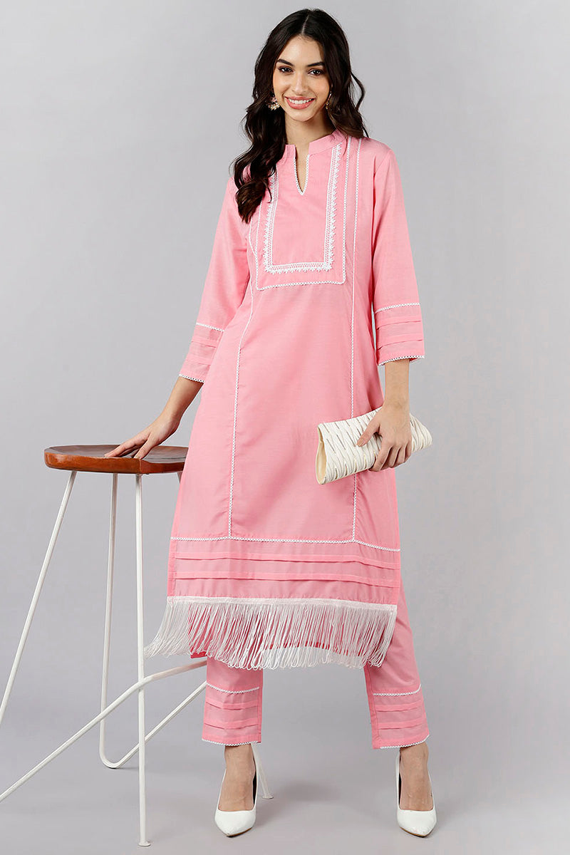 AHIKA Women Solid Kurta with Trousers