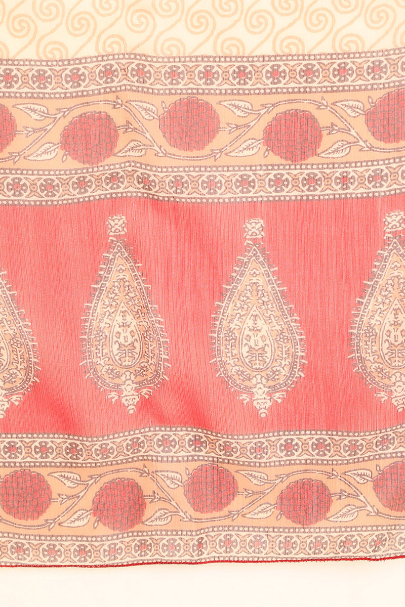 AHIKA Women Red Printed Kurta Trousers With Dupatta