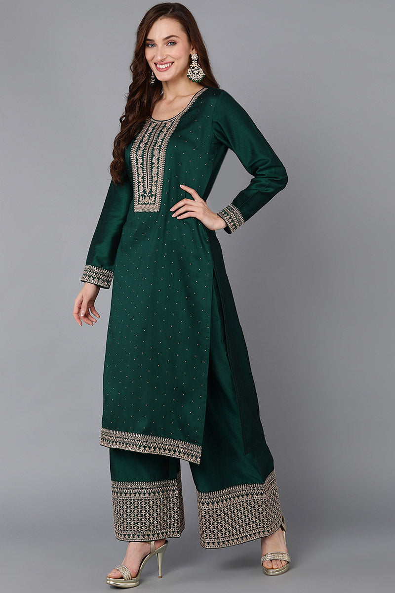 Long straight 2025 kurta with palazzo