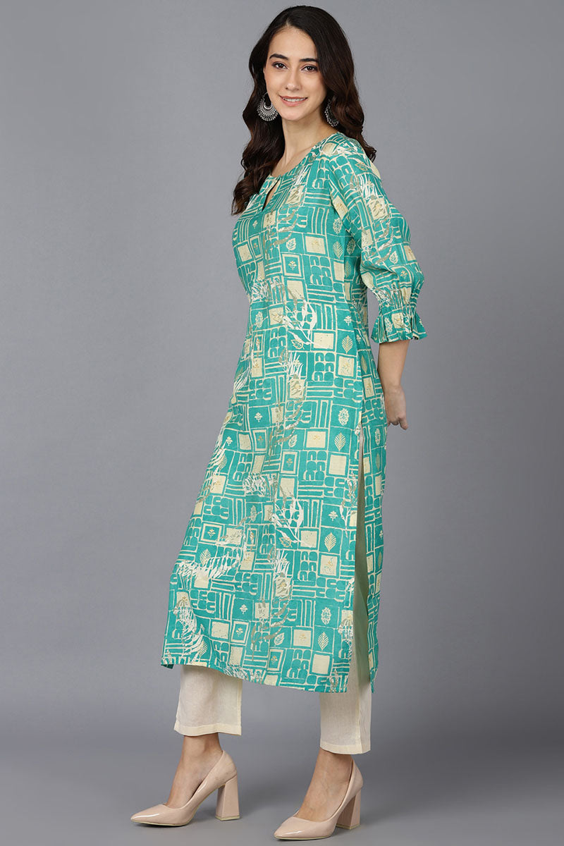 Utsa by westside hot sale turquoise kurta