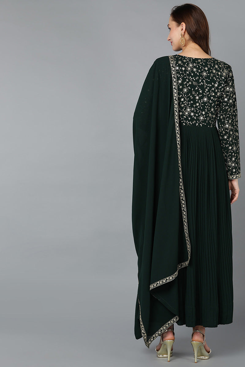 Green Georgette Anarkali Kurta VCK9182