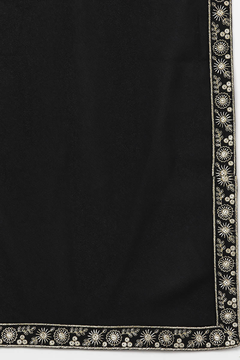 Black Georgette Anarkali Kurta