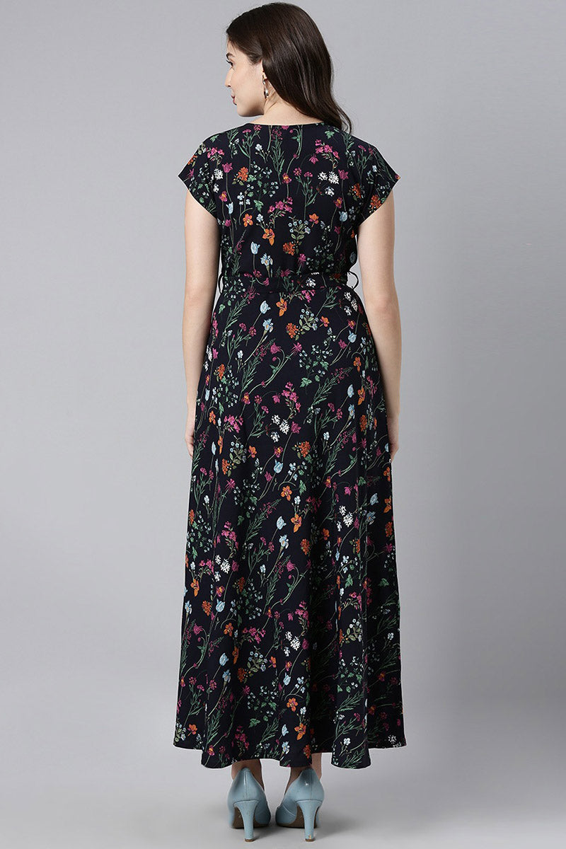 Long Seeve Jersey Maxi Dresses for Party Muslim Women Floral Dress - China  Muslim Dress and Islamic Clothing price | Made-in-China.com