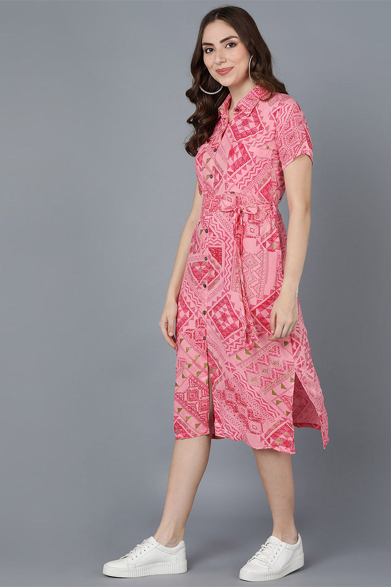 Ahika Women Viscose Rayon Printed Dresse 