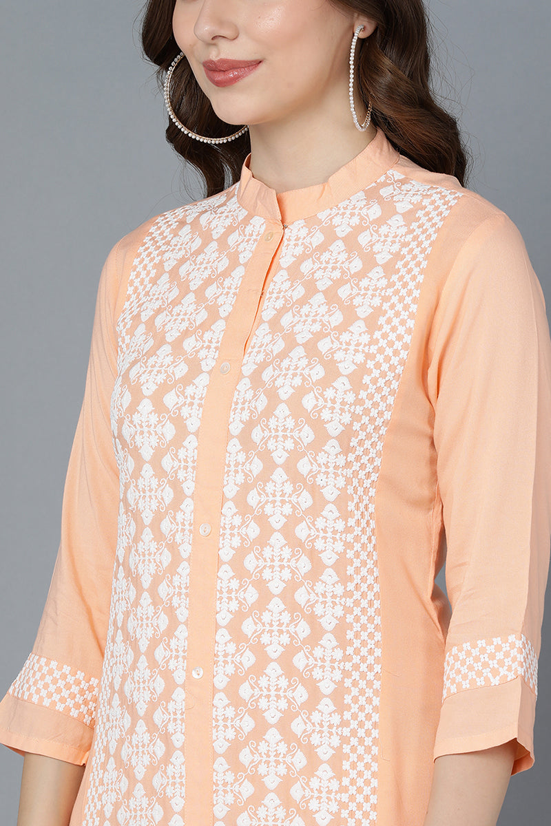 Off-White Kurti With Pant And Peach Pink Dupatta in Nepal - Buy Women's  Fashion at Best Price at Thulo.Com