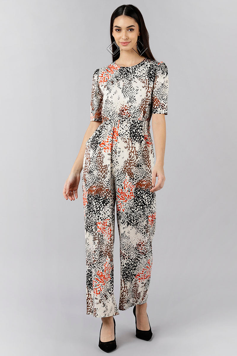 White sales polyester jumpsuit