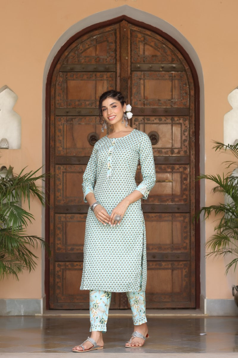 Lavanya The Label Women Pure Cotton Straight Kurta with Trousers   Absolutely Desi