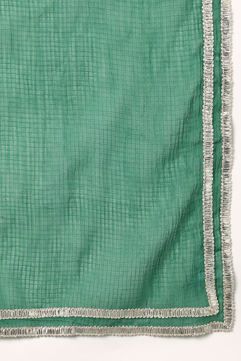 Ahika Women Sea Green Printed Pure Cotton VKSKD1418