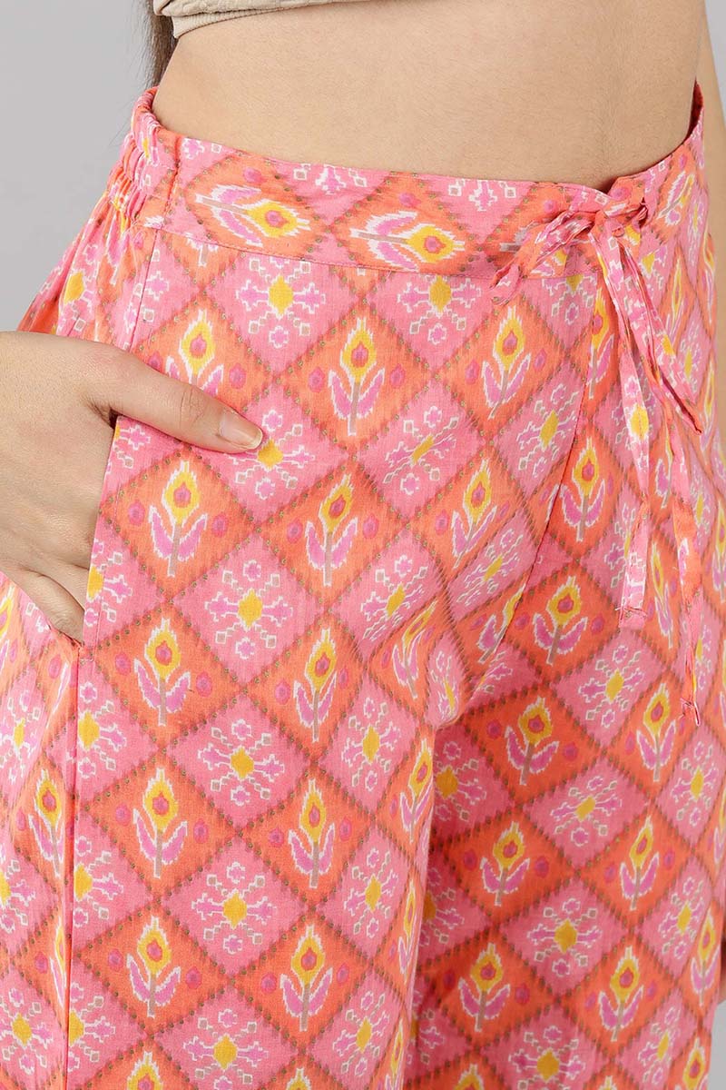 Ahika Women Pink Tie and Dye Printed Top