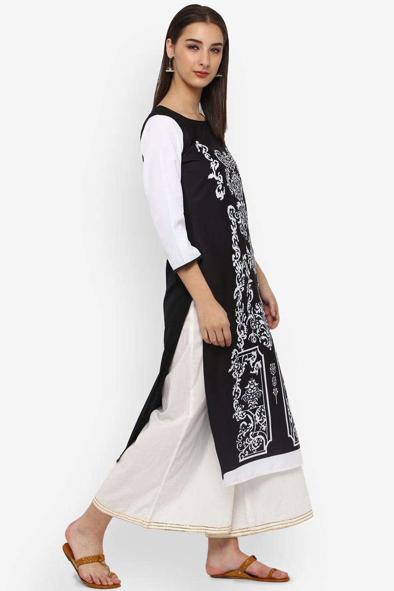 Ahika Women Fancy Occasion Wear Grey Color Crepe Fabric Kurti 