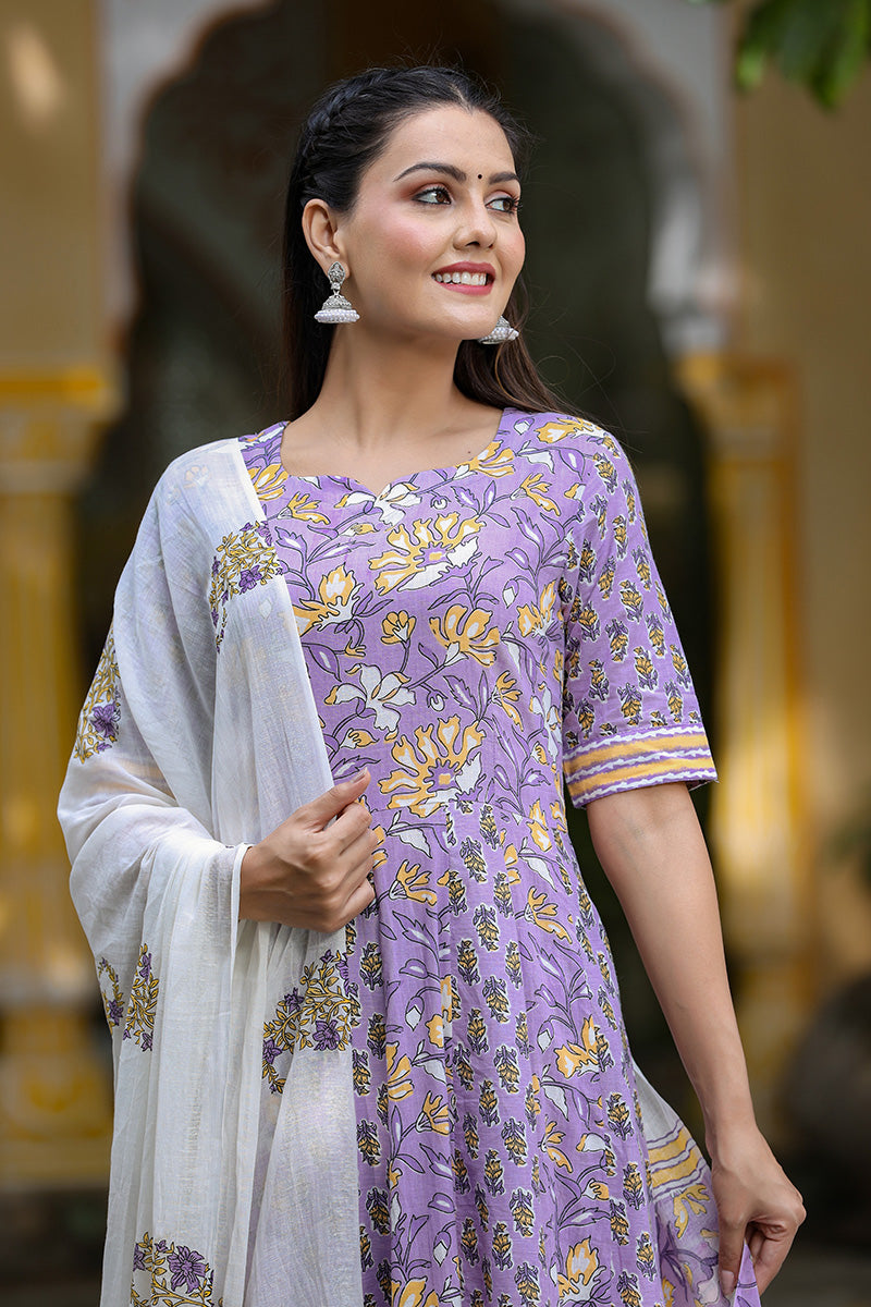 Dark Purple Color Wedding Wear Silk Semi Stitched Embroidery Anarkali –  fashionnaari