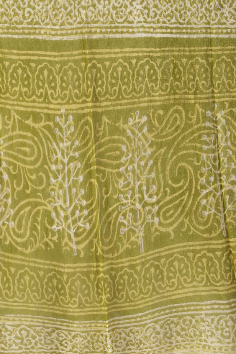 Ahika Women Cotton Green Ethnic Motifs Printed Straight Kurta Palazzo Dupatta Set 